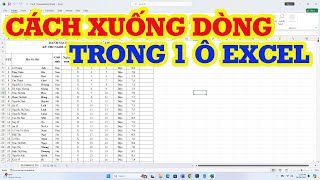 Cách xuống dòng trong 1 ô Excel đơn giản dễ làm Cách xuống dòng trong 1 ô Excel đơn giản dễ làm