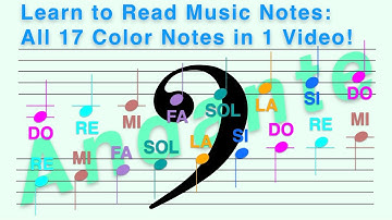 Do Re…SI (Fixed Do)  - Bass Clef, Andante (Walking Pace) - Learn to Read All 17 Notes in 1 Video