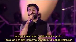 Janam Janam Lirik Dan Terjemah indo | Arijit Singh Live Konser
