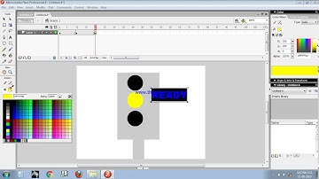 How to make animation of Traffic Light in Flash || Traffic light animation