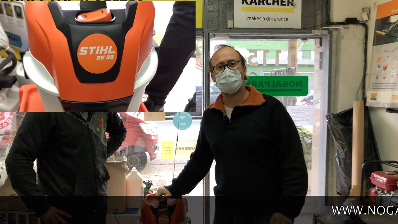 ASPIRADORA ELECTRICA STIHL SE 33 SECO - LIQUIDOS Y SOPLA . TUTORIAL  UNBOXING NOGALPARK - YouTube