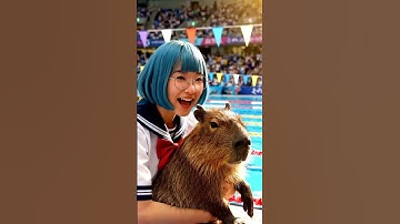 Capybara bị Lan đổi màu vịt trong cuộc thi đua vịt #capybara #phimhay #giaitri #funny
