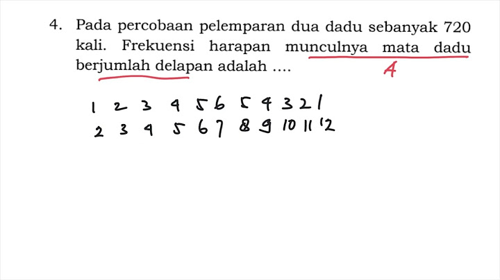 Pada pelemparan dua dadu, peluang munculnya jumlah dadu delapan angka adalah …