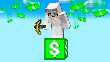 Paso Minecraft PERO en 1 BLOQUE de DINERO 😱💰 MILLONARIO en MINECRAFT