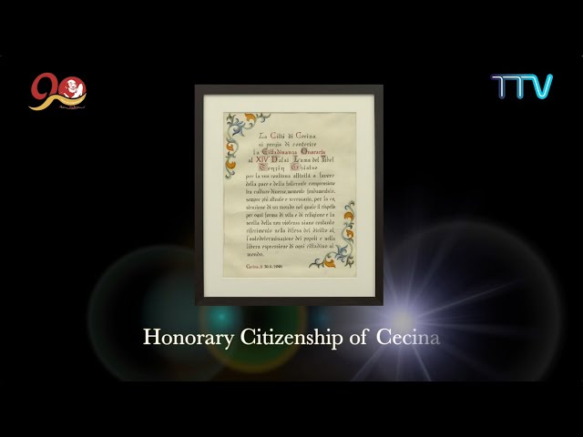 ON THIS DAY: November 30, 2001, His Holiness was awarded "The Honorary Citizenship of Cecina".