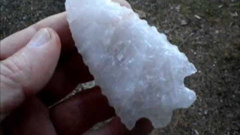 Knapping my first Quartz Point! by Paleoman52