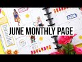 Plan With Me // June 2020 Monthly Page // Big Happy Planner // Summer Theme!