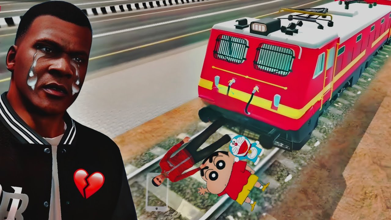 🥶😱ट्रेन ने शिनचैन और डोरेमोन को कुचल दिया 😭 (Indian Theft Auto simulator में दुखद अंत) 