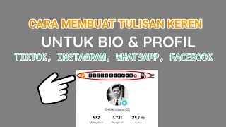 How to create cool fonts for TikTok, IG, WhatsApp, & Facebook bios/profiles | 100% EFFECTIVE