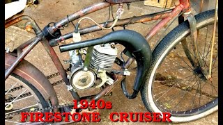 Rat Bike - Motorized Bike - 2 Stroke 6680Cc - Walkaround - 1940S Firestone Cruiser
