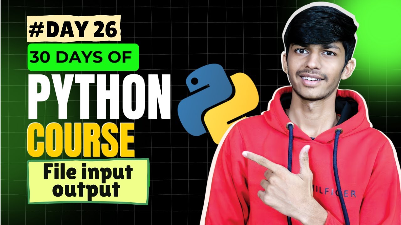 File Input/Output || File I/O || 30 Days of Python || GIM(Python ...