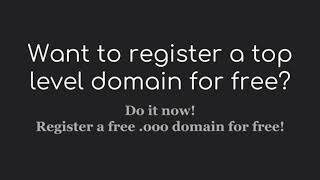 Register .OOO Top Level Domain (TLD) Name for Free
