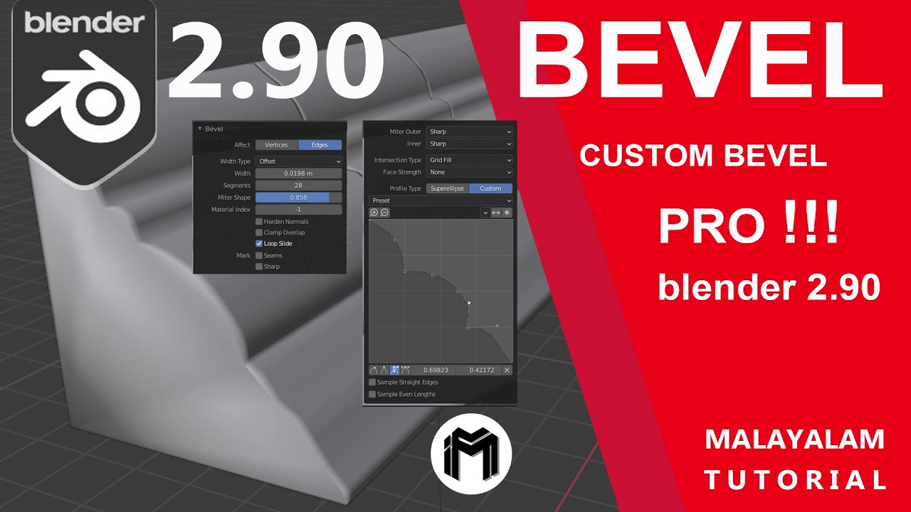 Advanced Bevel Tool customized- Blender 2.90 || Malayalam Tutorial # ...