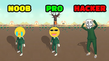 Squid Game Challenge Gameplay - NOOB vs PRO vs HACKER (iOS/Android)