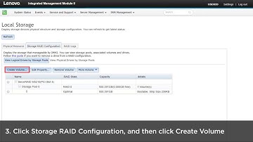 How to create a RAID array within a System X server using the Integrated Management Module interface