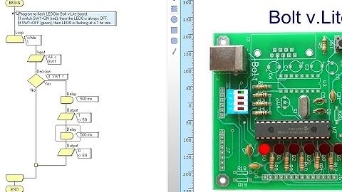 FlowCode 6 y el microcontrolador Bolt v.Lite 18F2550 Programa básico de control de leds y switches.