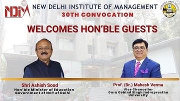 NDIM 30th Convocation Ceremony | Hon’ble Guests Live