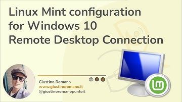 Linux Mint configuration for Windows 10 Remote Desktop Connection