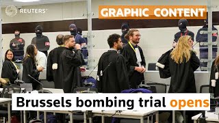 WARNING: GRAPHIC CONTENT Brussels bombing trial opens, emotions are high