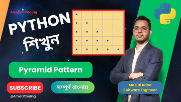 Nested Loop: Pyramid Pattern | Lesson 39 | Python Bangla Full Course | Python Bangla Tutorial 🎉🔁💻
