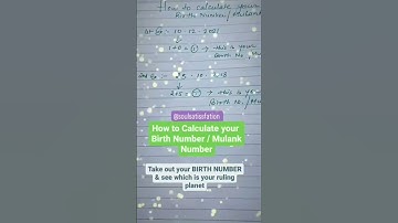 HOW TO CALCULATE YOUR BIRTH NUMBER / MULANK NUMBER || #learnnumerologyinhindi #numerology #shorts