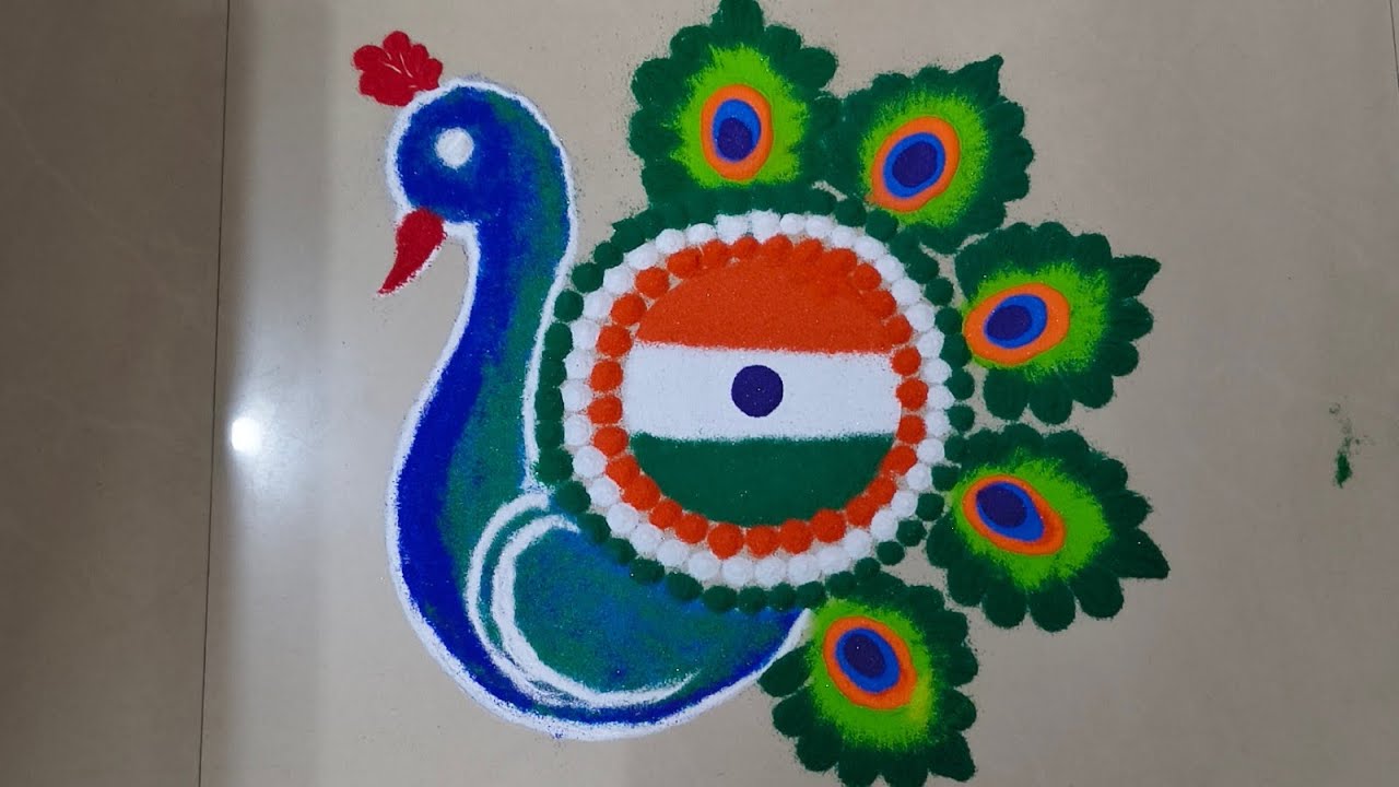 26 January Republic Day Rangoli Designs #rangoli #easyrangoli #indianart 
