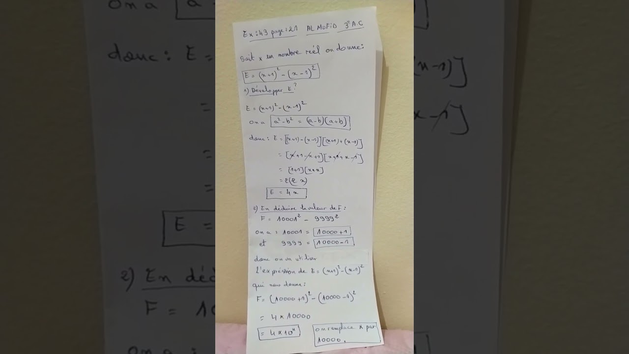D velopper et r duire une expression math 3ac youtube