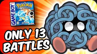 Can Tangela beat Pokemon Red/Blue with only 13 battles?