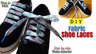 DIY Fabric shoelaces Tutorial | How to make a cute fabric shoelaces for beginners #shoes #lace #diy