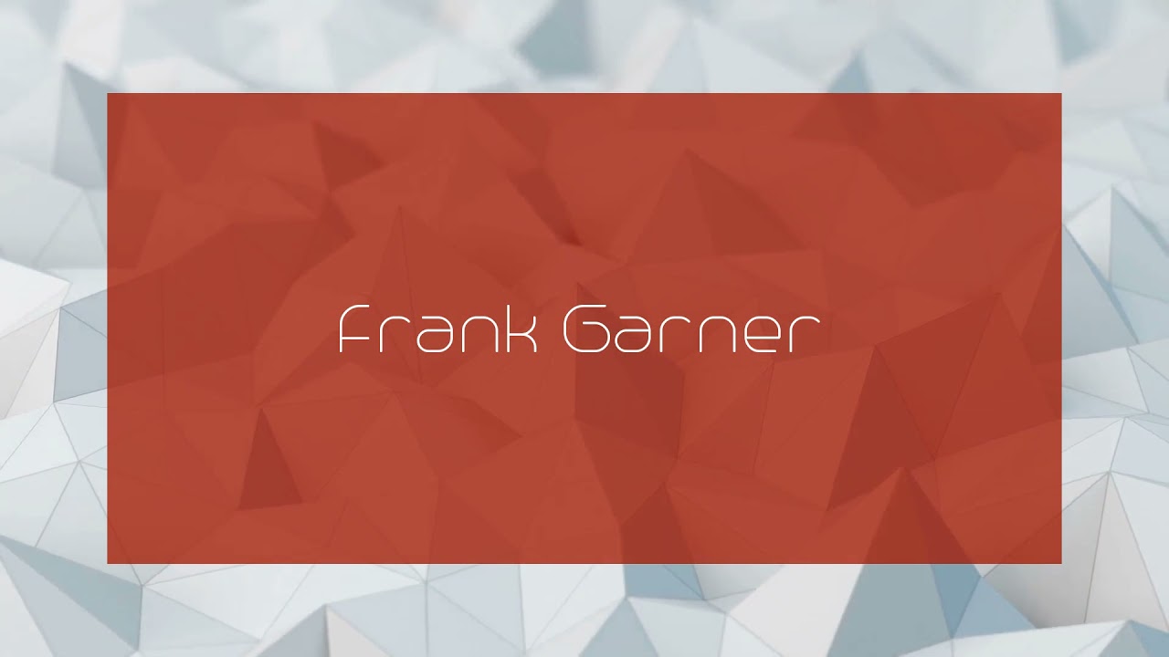 Frank Garner - appearance