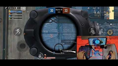 PUBG MOBILE LITE 1st Gameplay with one hand keyboard and mouse ⌨️ 🐭