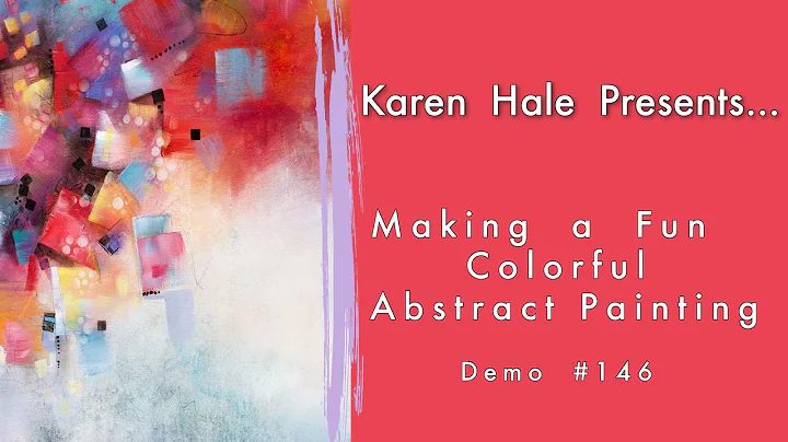 Watch a colorful fun abstract painting in the maki...