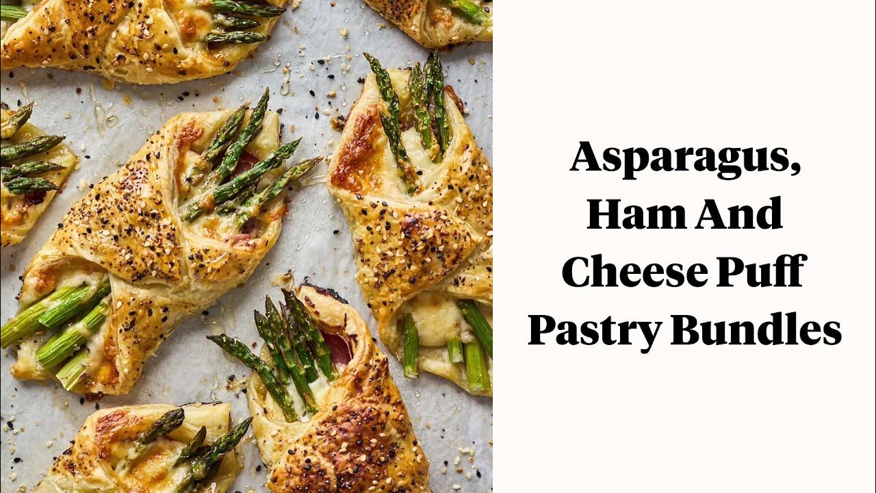 Asparagus Ham and Cheese Puff Pastry Bundles YouTube