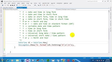 How to Use DateTime formatting in C# NET 2012