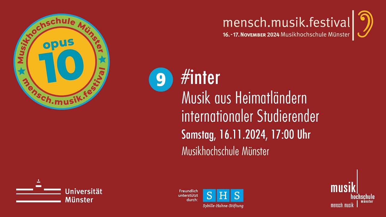 Mensch.Musik.Festival 2024 - #inter | Sonntag, 17.11.2024, 17:00 Uhr