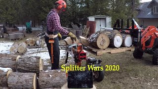 #271 Splitter Wars 2020 - BRAVE Dual Split 20 Ton Log Splitter. outdoor channel.