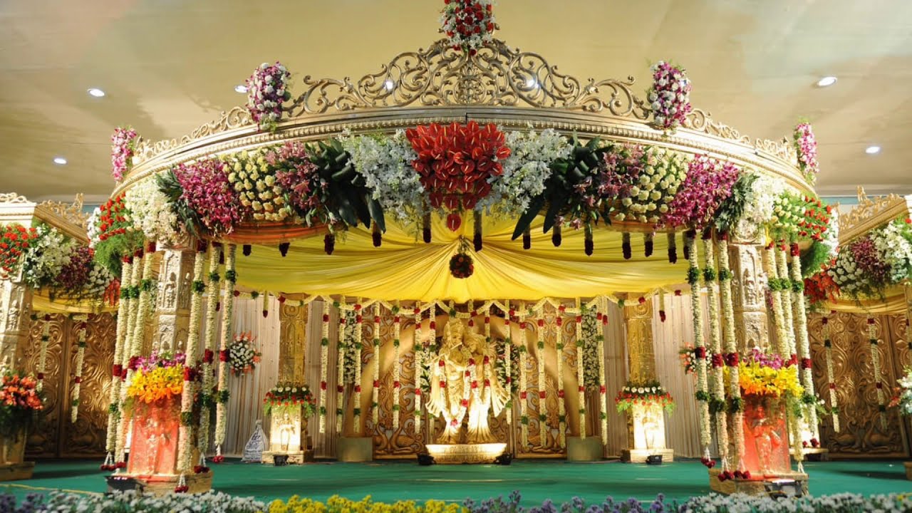 marriage flower decorations - YouTube