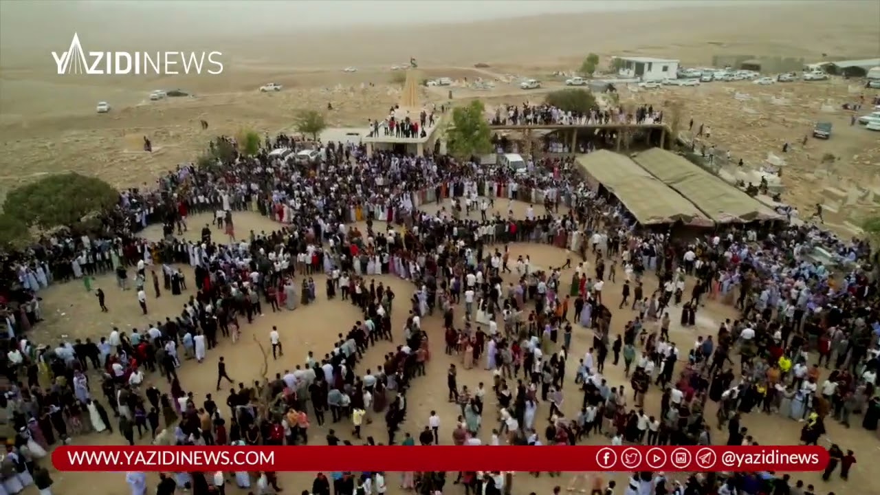 الأيزيديون يقومون بإحياء مراسيم جماعية شيخ مند في قرية جدالة، بعد 9 سنوات من الإبادة.