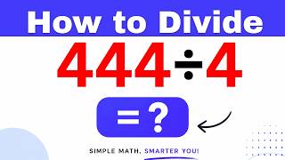 444÷4 Divide 444 by 4 - Long division Method