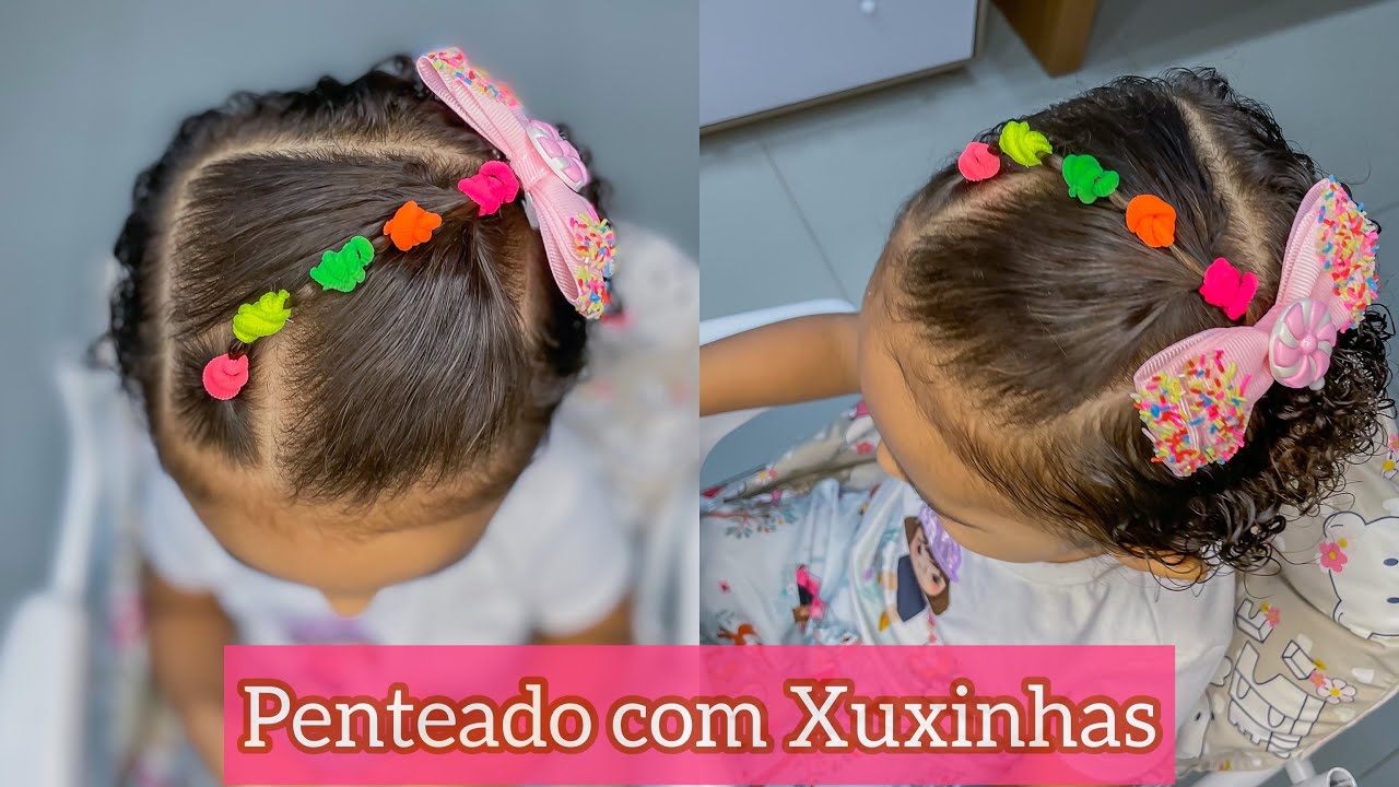 Penteado Infantil com xuxinhas bem colorido 🥰😍 Children's Hairstyle with  very colorful Xuxinhas - thptnganamst.edu.vn