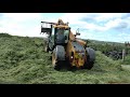 Silaging with Drag Chopper - Pit Work with JCB Loadall.