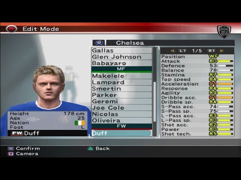 PES 2013 - Chelsea - Stats - PS2 