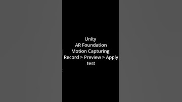 ArFoundation Arkit Unity Test 3 Record, Preview, Play
