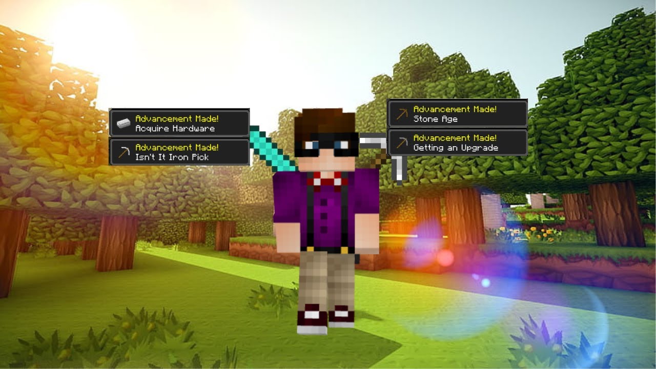 Minecraft achievements HUNTER! Ep1 The Beginning YouTube