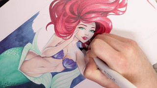 Drawing The Little Mermaid - ARIEL SPEEDPAINT #mermay | Joany DrawART