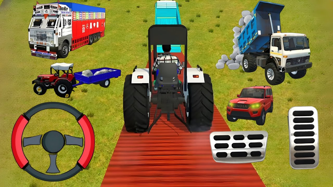 Drive JCB And Unloading Stone From Dumper In Game 🔥 | Truck Game 🚛 | Truck Wala Game