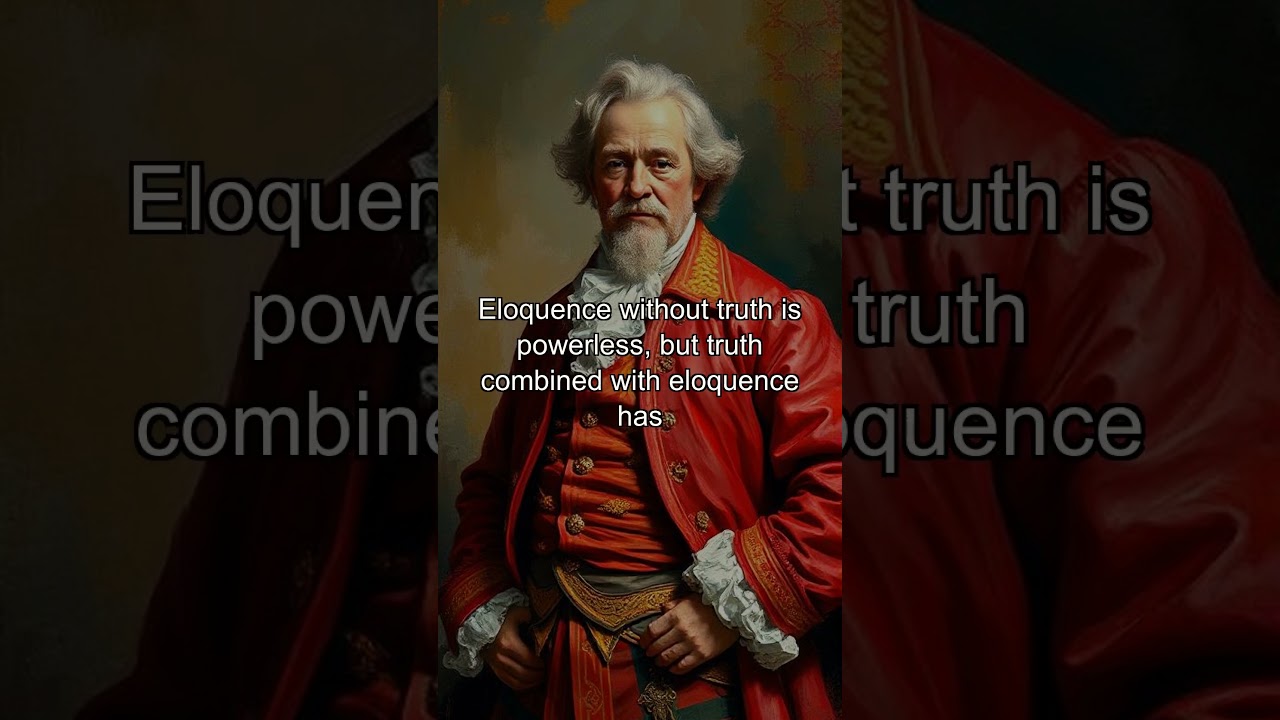 Eloquence without truth is powerless, but truth combined with eloquence has irresistible force