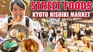 Good and Cheap Street Foods Tour at Kyoto Nishiki Market, How to Get There from Osaka Station Ep.416