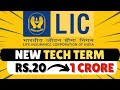 Lics new tech term plan 954 detailed review  1 crore plan