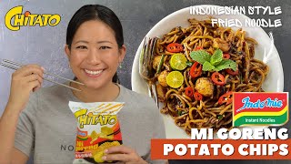 Mi Goreng SNACK Review Indonesian Chitato Indomie Fried Noodles Flavor Potato Chips ✦NoshFinder✦